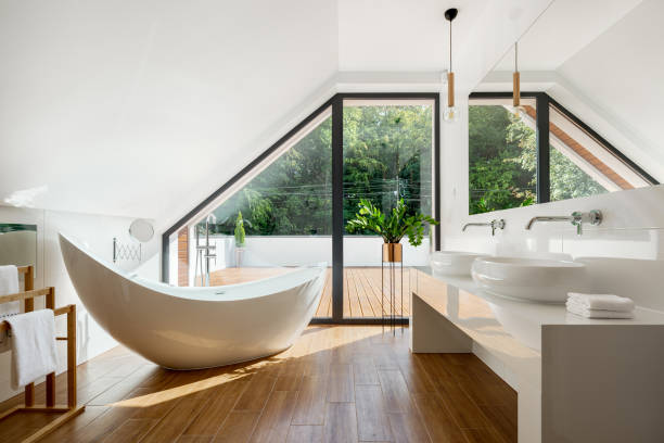 Iluminación ambiental en baño