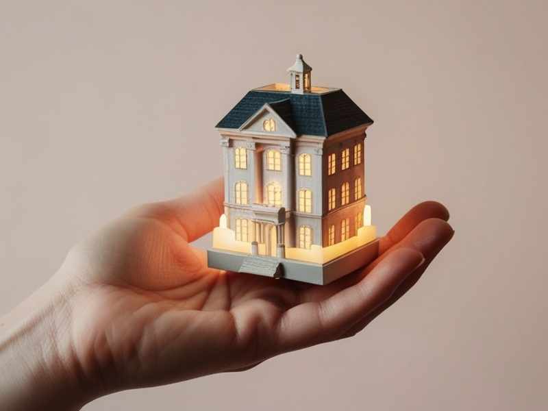 Vista cenital de una maqueta arquitectónica de una casa